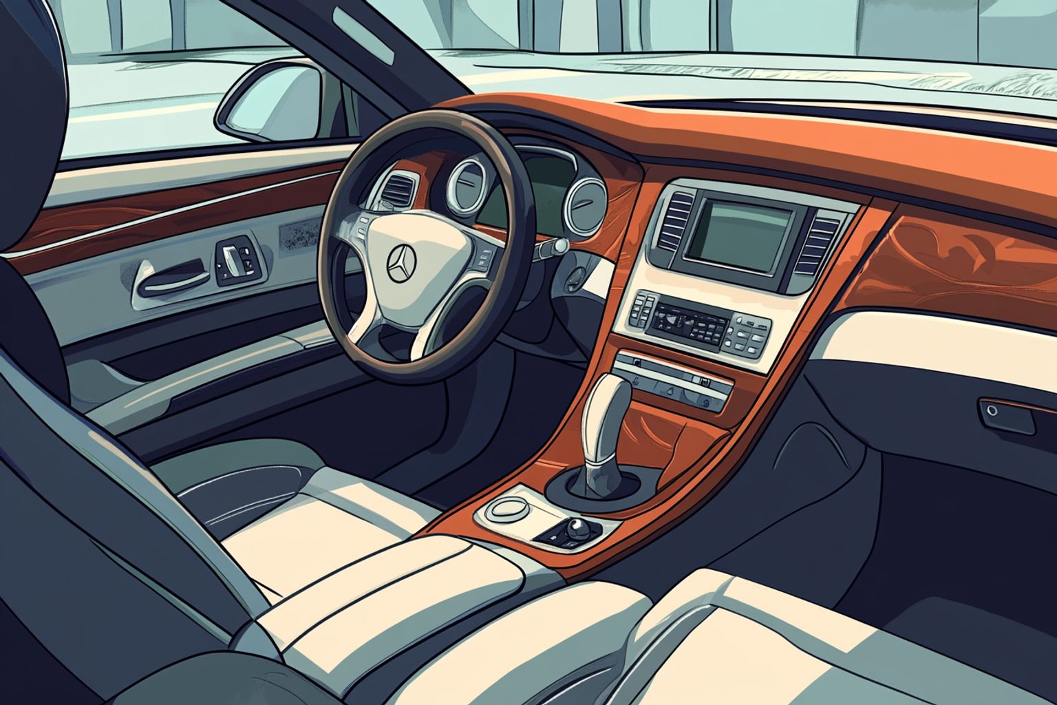 Inside of a car