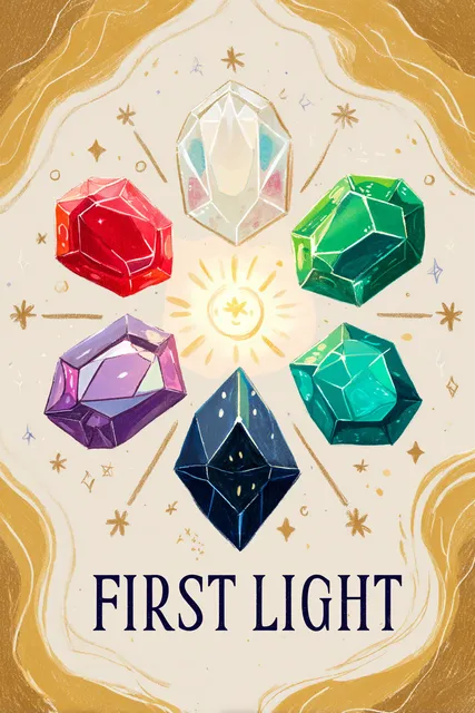 6 lightstones or gems of the 6 colors of the main characters in Luxterra